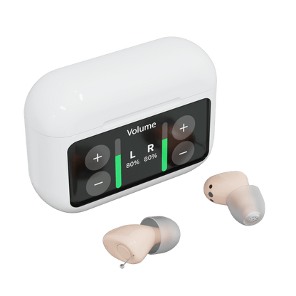 Pryxo "Invisible" noise-canceling hearing aids