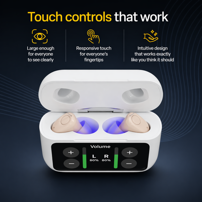 Pryxo "Invisible" noise-canceling hearing aids